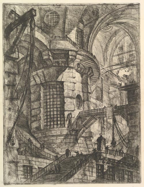 Detail, Imaginary Prisons, by Giovanni Battista Piranesi