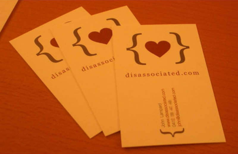 disassociated.com business cards
