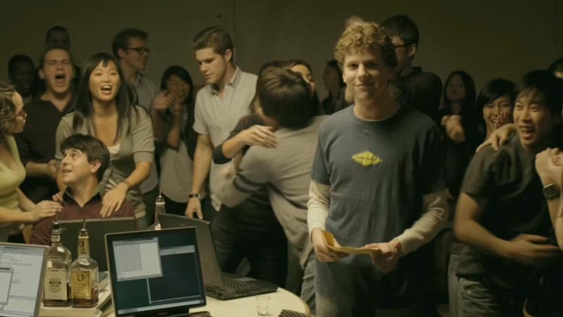 A scene from The Social Network, a film by David Fincher