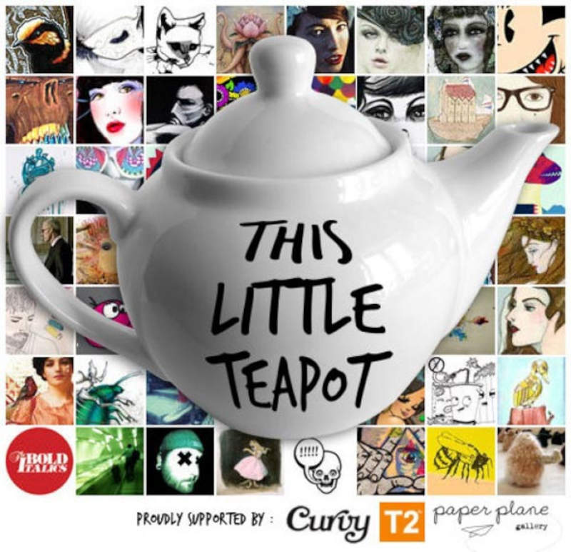 A flyer for the This Little Teapot artshow