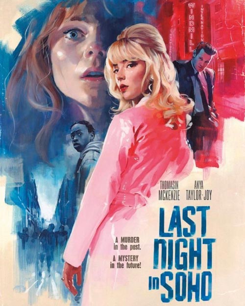 Last Night in Soho, movie poster by James Paterson, book cover